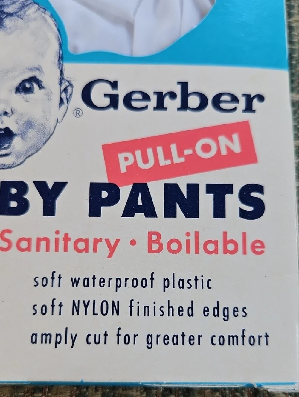 Gerber White Pull-On Baby Pants Diaper Cover - White Waterproof Small